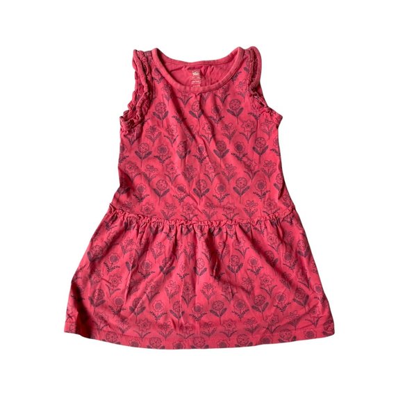 Tea Collection Girl's 3 Flutter Sleeve Floral Dress - Picture 1 of 4